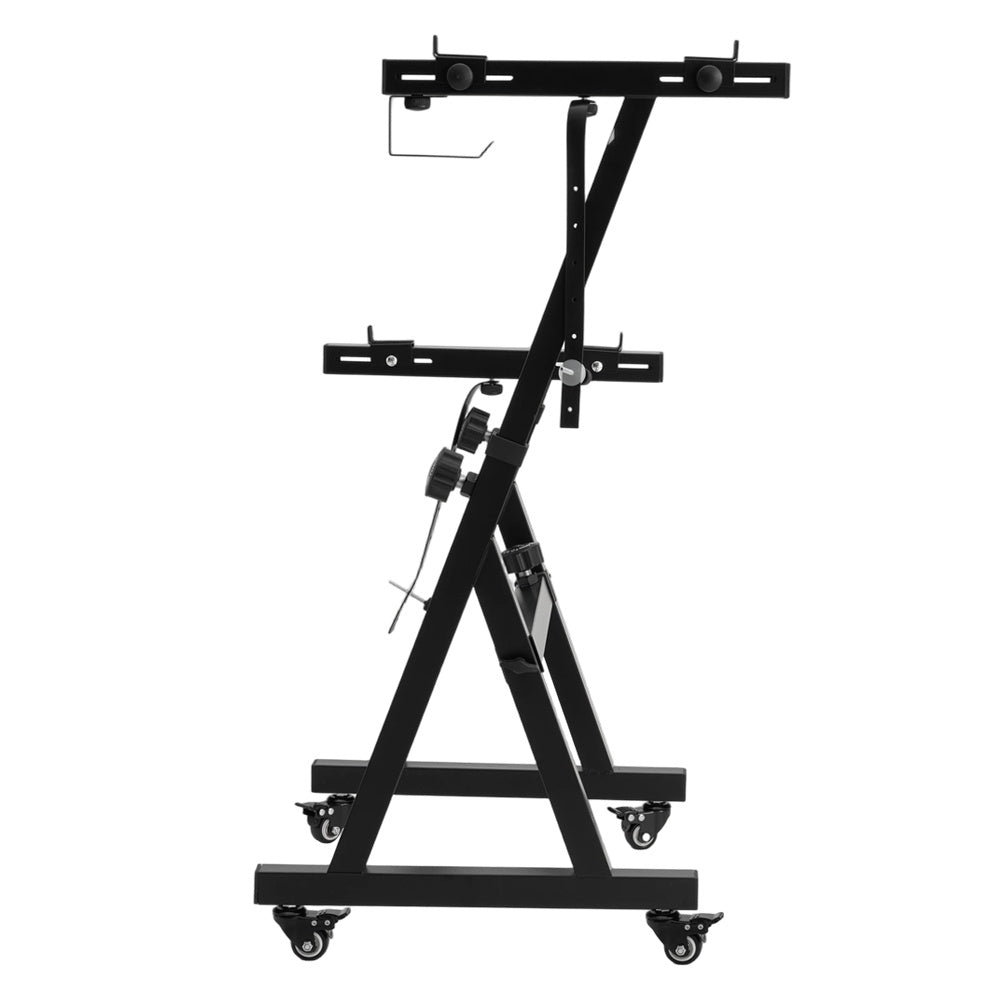 1PC Keyboard Stand with Wheels, Z-Shaped Heavy-Duty Piano Stand, Adjustable Portable Piano Keyboard Stand, Suitable for 54-Key, 61-Key, and 88-Key Electronic Keyboards