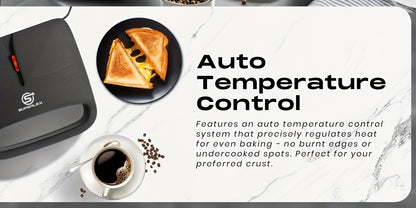 SUPERLEX Sandwich Maker 750W 4 Slice Toastie Toaster with Cool Touch Handle And Non-Stick Plates with Automatic Temperature Control for Perfect Panini Press And Grilled Cheese