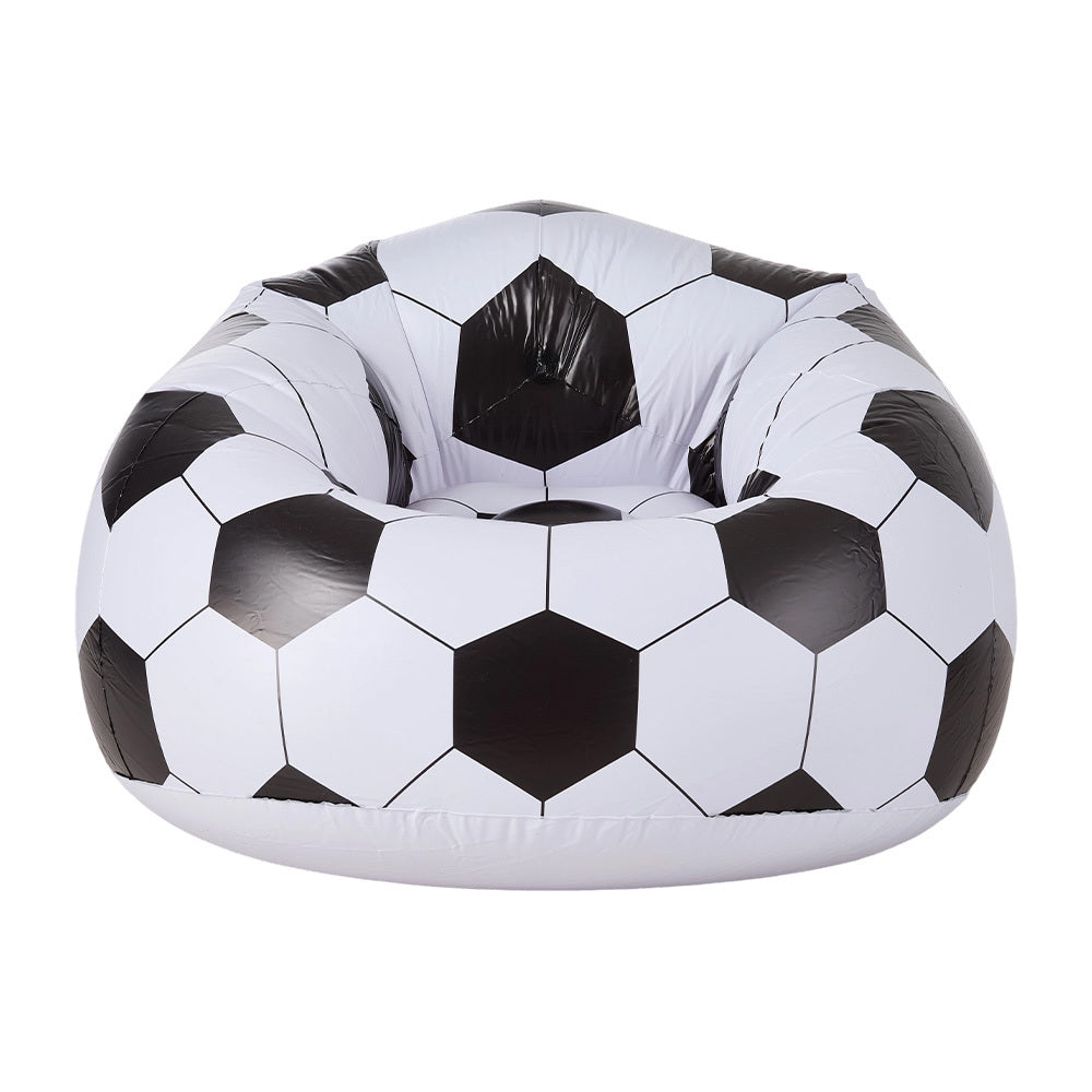 Multicoloured Spherical Outdoor Inflatable Sofa in PVC Material. Lightweight and Portable Home Sofa with Manual Air Pump. Suitable for Living Rooms, Patios, Camping, and Gardens.