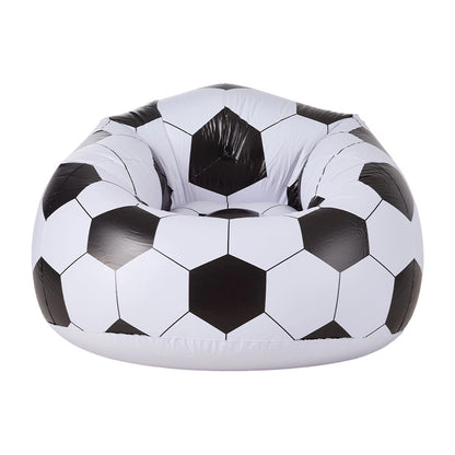 Multicoloured Spherical Outdoor Inflatable Sofa in PVC Material. Lightweight and Portable Home Sofa with Manual Air Pump. Suitable for Living Rooms, Patios, Camping, and Gardens.