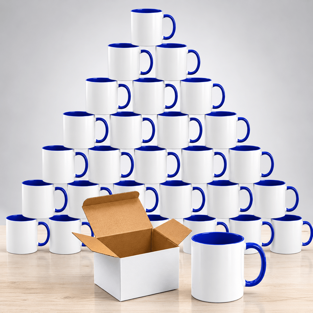 11oz Sublimation Ceramic Mugs with Glossy Finish, Heat Press Ready Coffee Cups for DIY Printing, Multicolor Bulk Pack Options Available in 6, 12, 24, 36, 48, 72 and 144 Pack