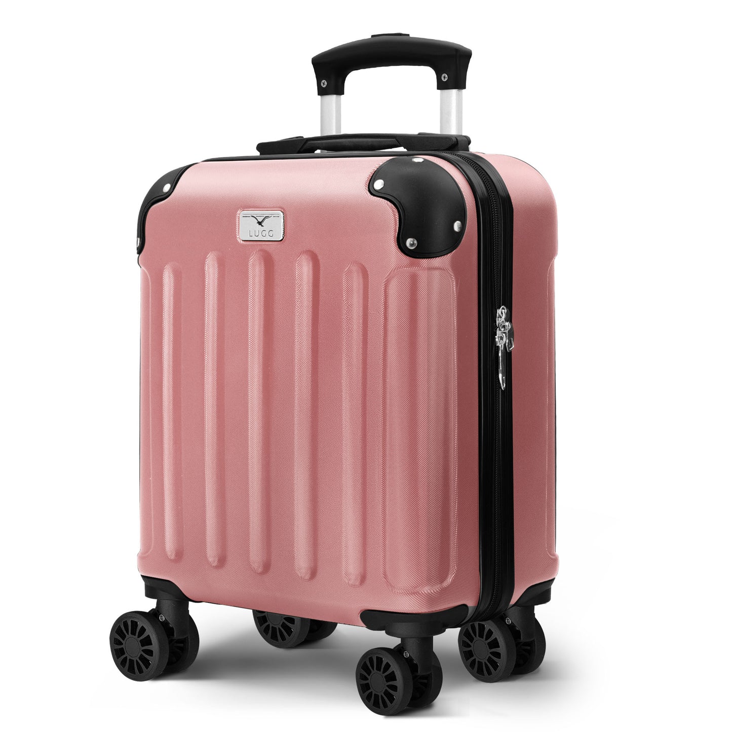 LUGG Skywander 15 Inch (45x34x20cm) Lightweight Underseat Cabin Bag EasyJet Approved Carry-On Suitcase, Durable ABS Hard Shell, Smooth Double Spinner Wheels, Water Resistant & Compact Travel Luggage (45x34x20cm)