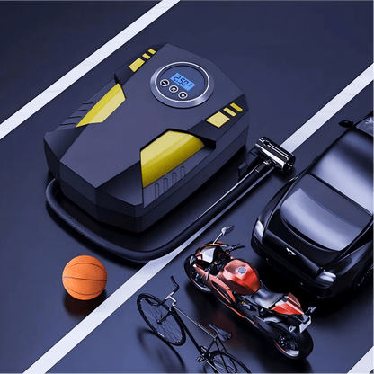 1PC Portable Digital Tire Inflator, Smart Air Compressor with Auto Stop Function, LED Lighting & Multi Nozzles Design, Fast Inflation Handheld Air Pump, Multifunctional Emergency Inflation Tool for Vehicle, Motorcycle, Bike, Sports Ball and Inflatable Ite