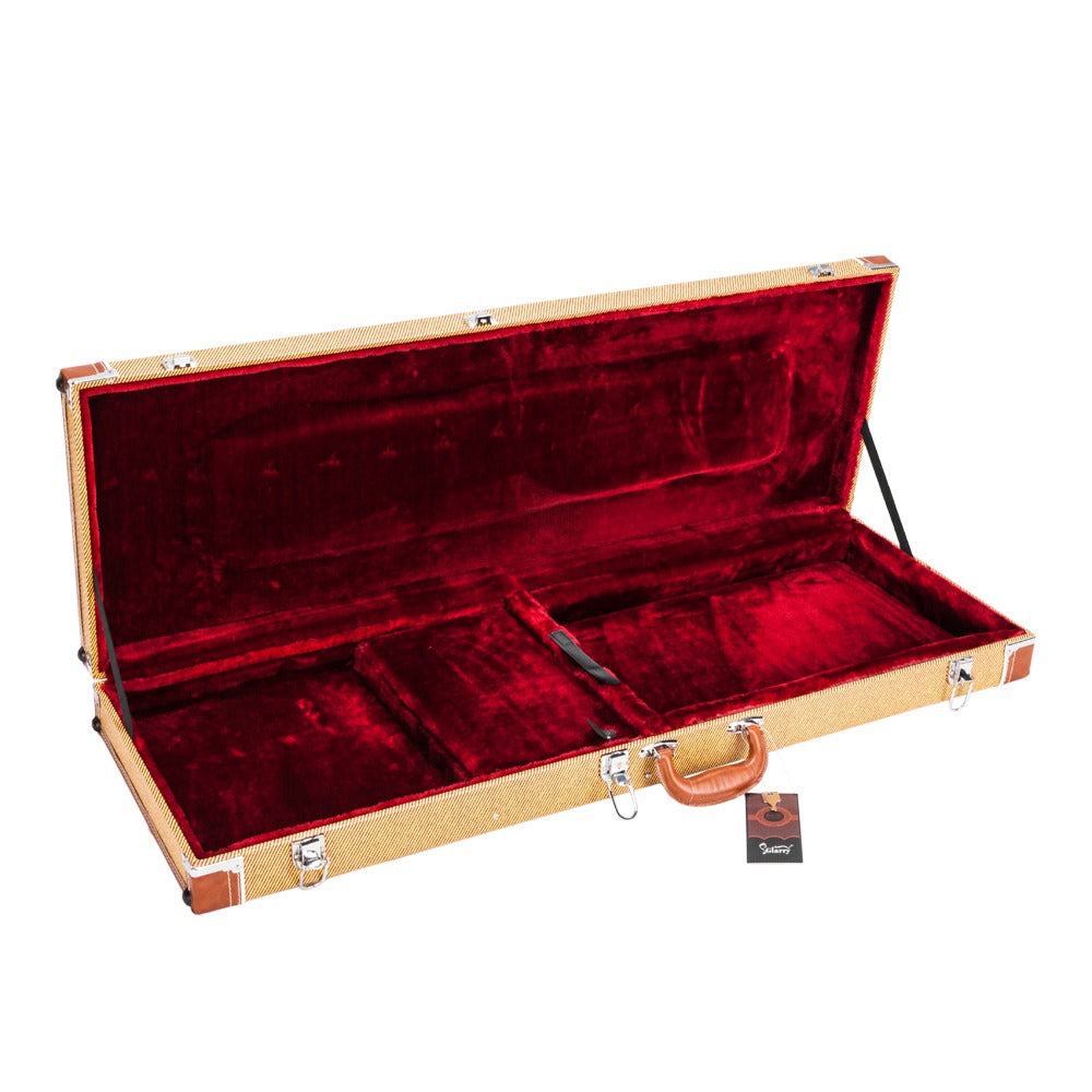 High Grade Electric Guitar Square Hard Case For GST GTL 170 SG And Burning Fire Style Flat