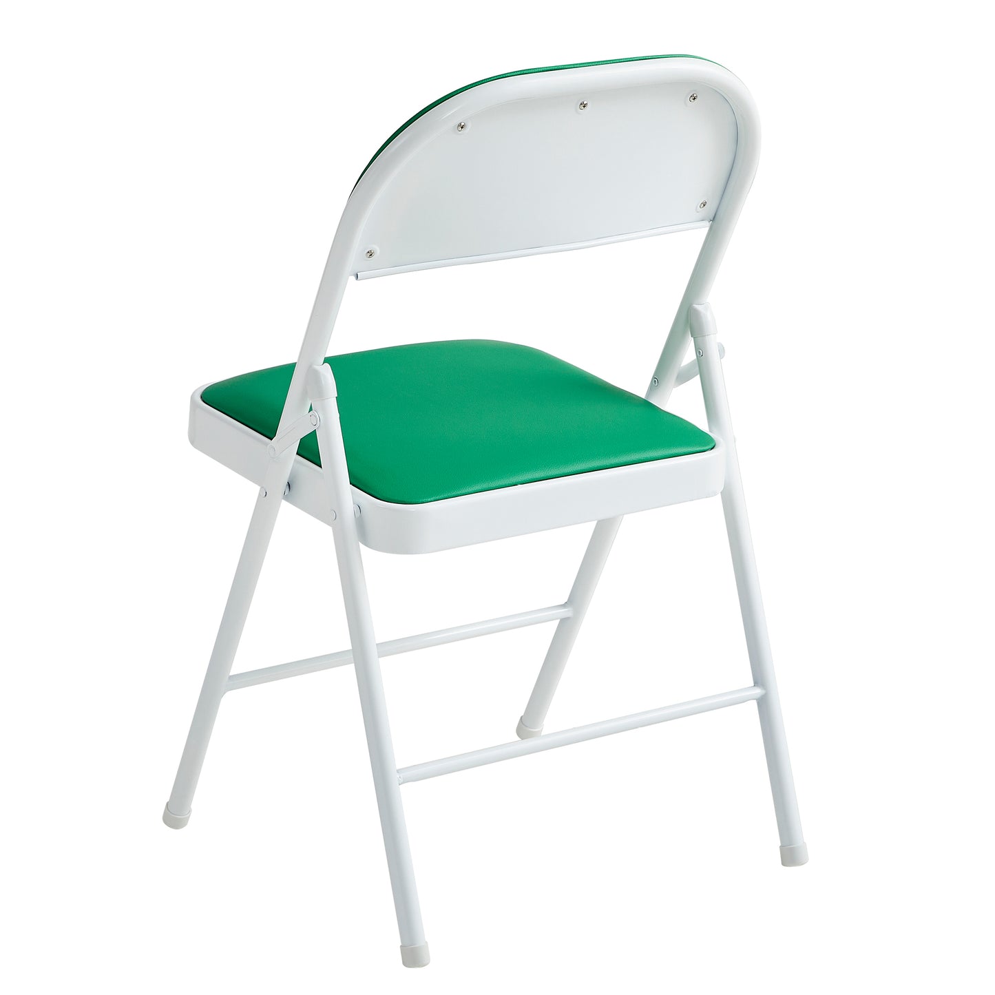 Set of 6 Folding Chairs, Faux Leather Foldable Chairs with Metal Frame and Padded Seat, Easy to Fold and Store for Home, Office, Dining and Reception