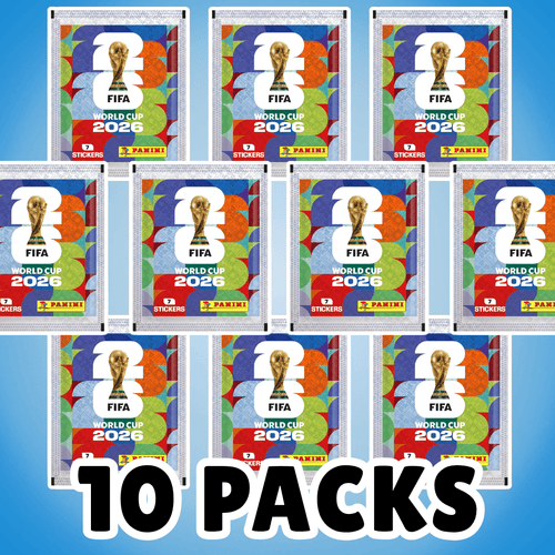 10x FIFA World Cup 2026 Sticker Bags – 7 Stickers per Bag, Total of 70 Stickers