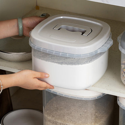 5-10KG Airtight Food Storage Container with Lid and Measuring Cup Plastic Portable Cereal Container for Kitchen, Storage Bin for Rice Beans, Flour, Pet Food