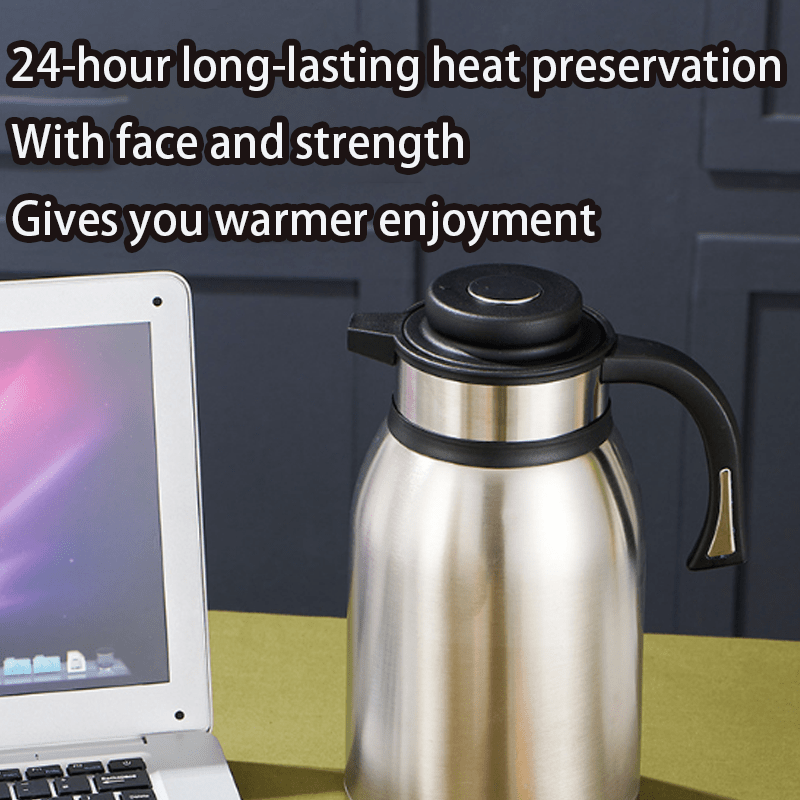 2.2L Stainless Steel Flask，Large Capacity Thermos For Family、Vacuum Double Wall Insulated 、Kitchen Essential, Christmas Gift Thermos 28*16*12cm