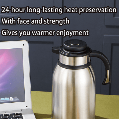 2.2L Stainless Steel Flask，Large Capacity Thermos For Family、Vacuum Double Wall Insulated 、Kitchen Essential, Christmas Gift Thermos 28*16*12cm