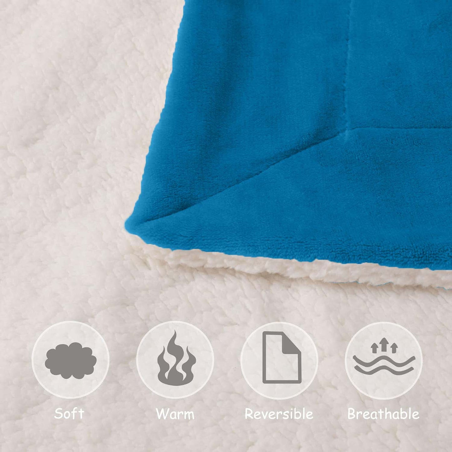 Soft Cozy Sherpa Blanket, Double-Sided Throw Blanket, Contemporary Design, Warm Throw for Couch, Bed, Office and Travel, Versatile All-Season, Perfect Holiday Gift