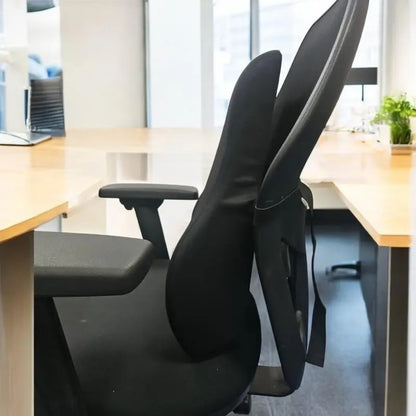 Lumbar Support Cushion for Office Chair Car Seat & Gaming Chair – Ergonomic Back Support Pillow 47x40x14cm Adjustable Strap Breathable Washable Cover for Back Pain Relief