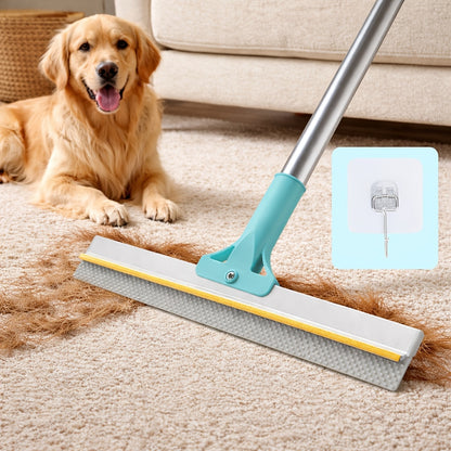 Pet Hair Remover & Carpet Rake - 129.54 cm Long Handle, Extra Wide Head for Deep Clean On Carpets, Rugs And Carpeted Stairs, Reusable Dog And Cat Hair Tool, Spring Cleaning Essential