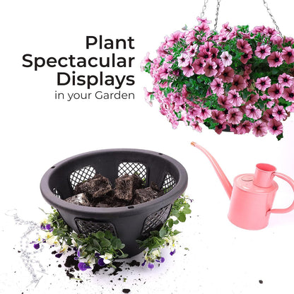 12 Inch Indoor Outdoor Balcony Patio Hanging Basket Set of 4