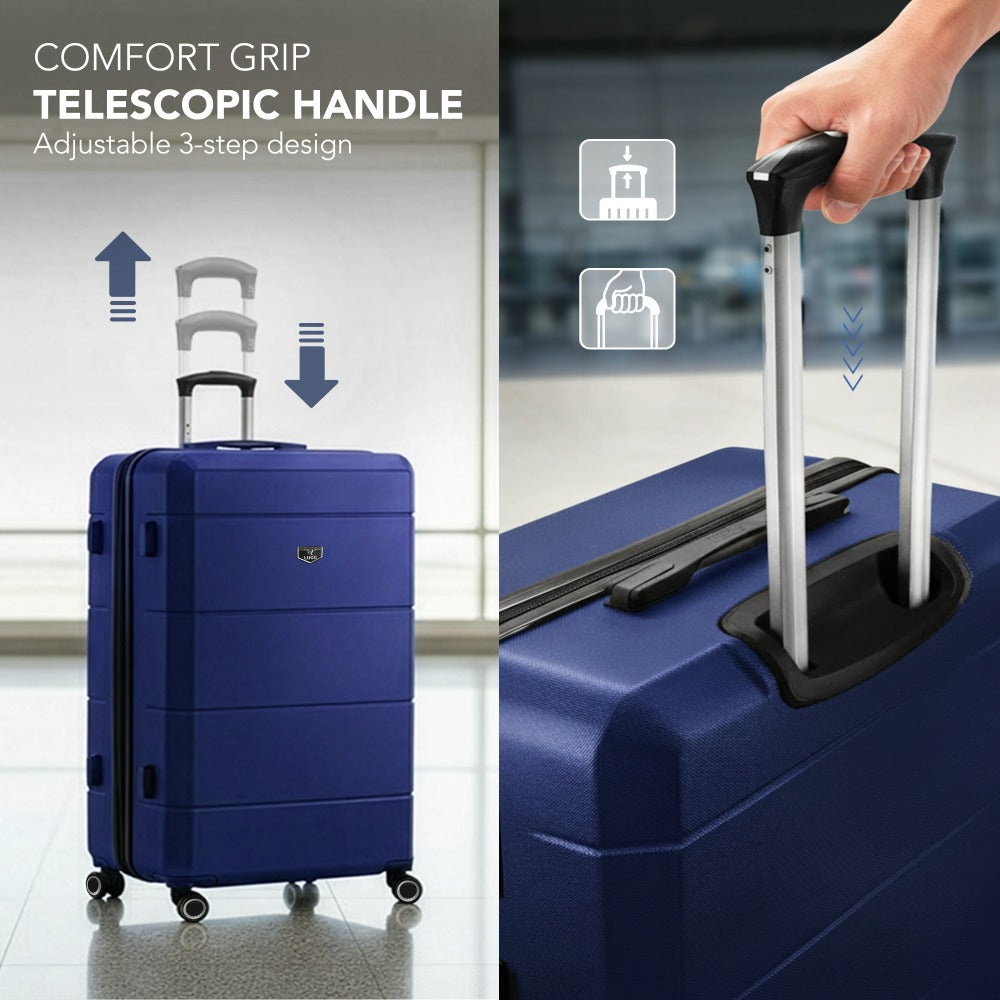 28 Inch Large Suitcase Lightweight ABS Hard Shell with TSA Lock & 4 Spinner Wheels - 75x49x29cm Check-In Luggage, Water-Resistant, UK Stock