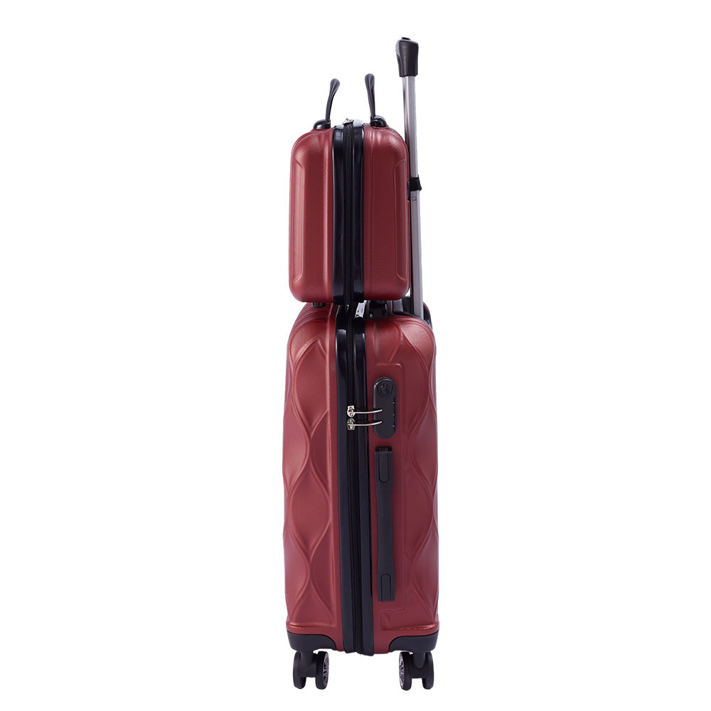2-Piece Rolling Luggage Set, Travel Suitcase Set with Small Carry-On Case, Versatile Luggage for Daily Travel & Vacation, Sturdy Lightweight Luggage Set with 360° Wheels, Spinner Luggage Set, 20inch+14inch