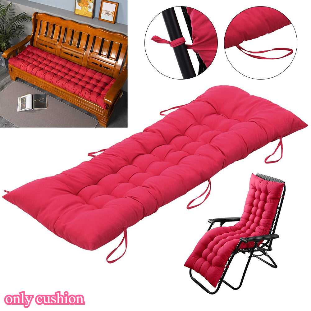 1pc Patio Chair Cushion Modern Sofa Chaise Lounge Cushion Seating Garden Bench Rattan Chair Cushion Swing Cushion 170*48*8cm Only Cushion