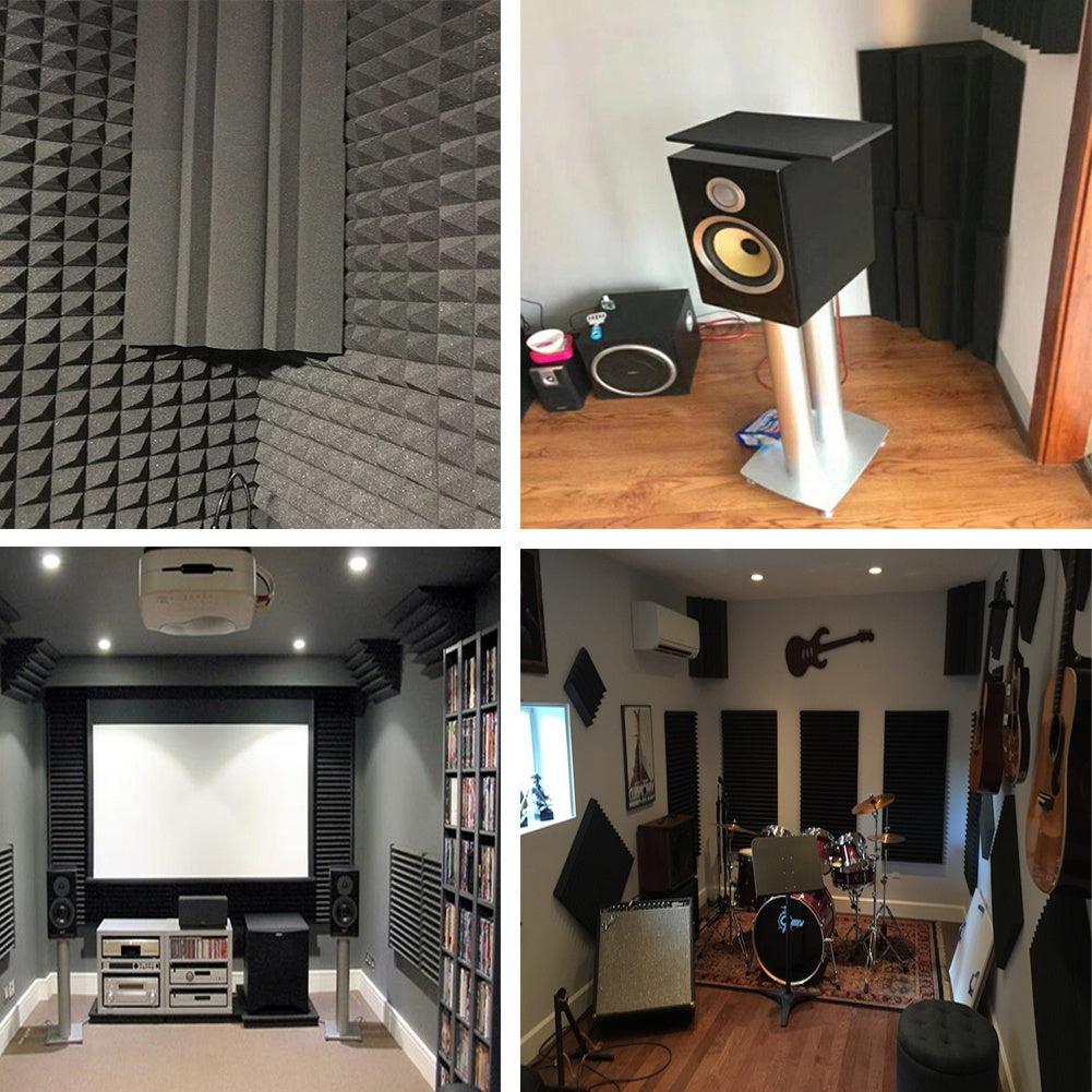 12pcs Sound Absorbing Foam Board, Office/home/recording Room Wall Sound Deadening Board, Bass Sound Deadening Board, Dimensions 12*12*24cm