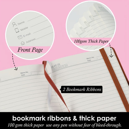 Set of 3 Compact Notebooks with a Pen, A6 Size Mini Notepad Suitable for Both Men And Women, Featuring a Hardback Cover And Pocket-Friendly Dimensions, Made with 100 GSM Thick Paper And Containing 408 Pages, Ideal for School Or Office Use