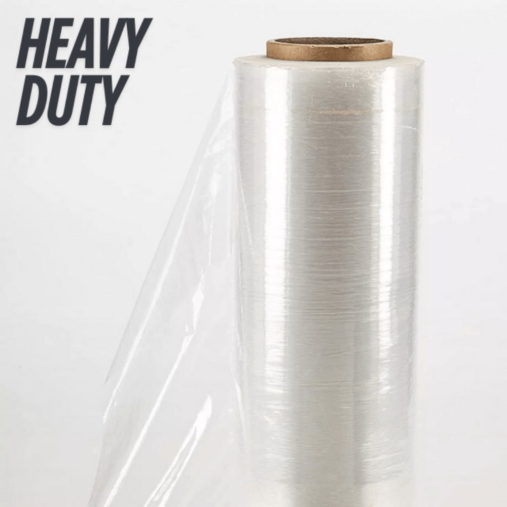 Pallet Wrap Stretch Film 400mm x 250m – 3 Rolls Clear Heavy Duty Self-Adhering Shrink Wrap, Tear Resistant & Waterproof for Moving, Storage & Packaging