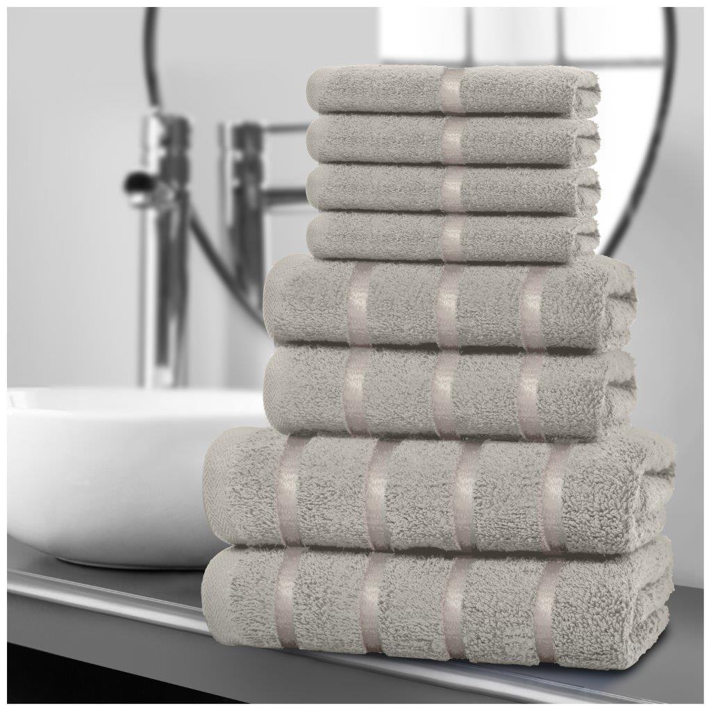 8pcs Egyptian Cotton Towel Set | Quick-Drying & Highly Absorbent | Includes 8 Towels | Sophisticated Design | 15 Elegant Colours | Machine Washable