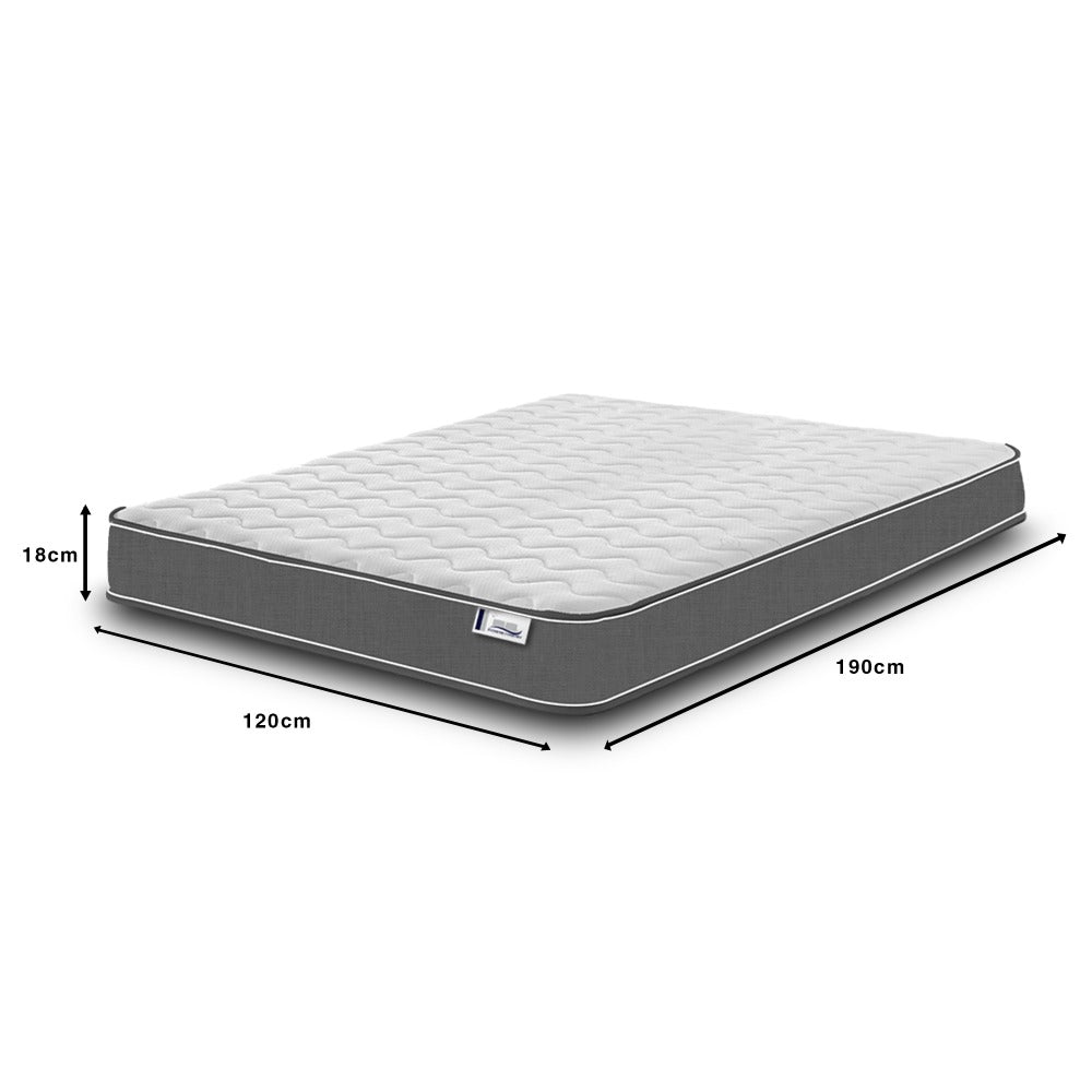 Hybrid Spring Mattress 18CM Deep Memory Foam Open Coil Kids Single Double King All Sizes UK Made BS7177