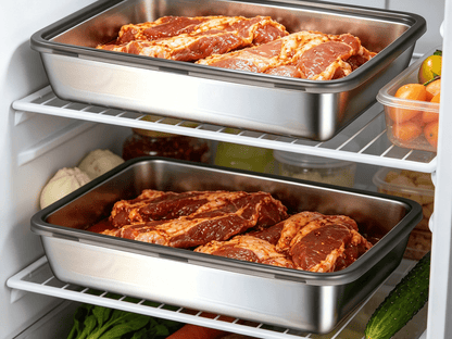 Stainless Steel Food Storage Containers 6pcs Set - Airtight Lunch Boxes, Microwave Safe, Stackable Kitchen Organization Containers for Fridge/Freezer