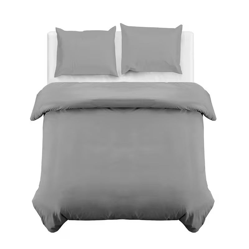 Divine Textiles-Plain Duvet Cover Bedding Set with Pillowcases – Soft & Smooth Everyday Bed Linen – Easy Care Comfortable Quilt Cover – Single Double King Super King Sizes Bedroom Set