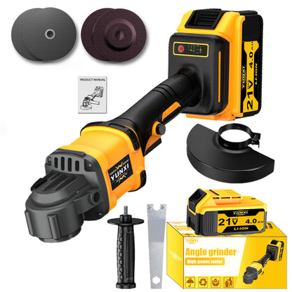 The Grinder Is Equipped with One/Two Lithium-Ion Batteries, Optional Additions Sold Separately, A Fast Charger, And A Cordless Polisher, Complete with A Full Set of Additions, Suitable For, Outdoor, And Gift Use for Men