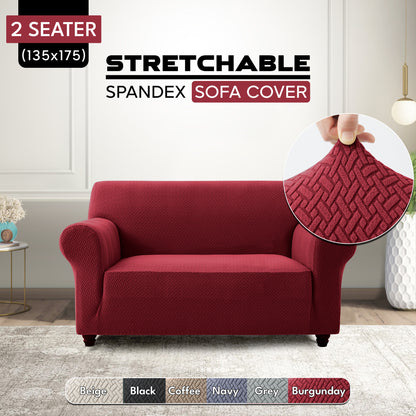 1pc Stretchable Spandex Elastic Sofa Cover – 1, 2, 3 Seater Polyester Spandex Furniture Protector, Anti-Slip Grip & Pet-Friendly, Machine Washable, Perfect for Living Room & Home Decoration