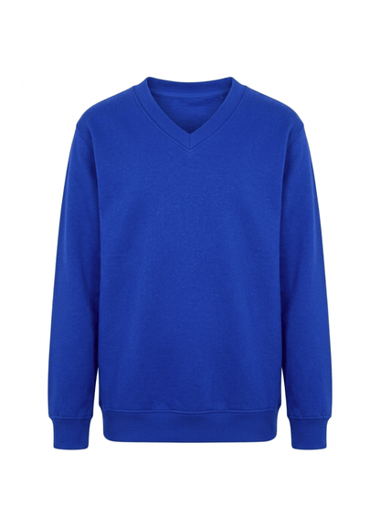 GW CLASSY OUTFIT Boys & Girls V-Neck School Jumper – Kids Unisex Long Sleeve Fleece Uniform Soft & Comfortable Sweatshirt