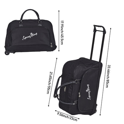 Foldable Wheeled Travel Duffel Bag, Large Capacity Rolling Handheld Luggage for Family Vacations, Outdoor, and Short Trips, Easy - To - Carry Tote with Durable Build