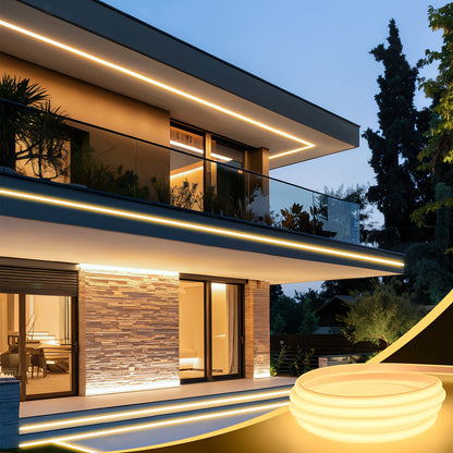 COB LED Strip Lights, 288leds/m Flexible Indoor Lighting Lamp, LED Ribbon Adhesive High Brightness, White Or Warm White for Kitchen, Garden, Home Room Decoration, IP65 with UK Power Plug And Switch