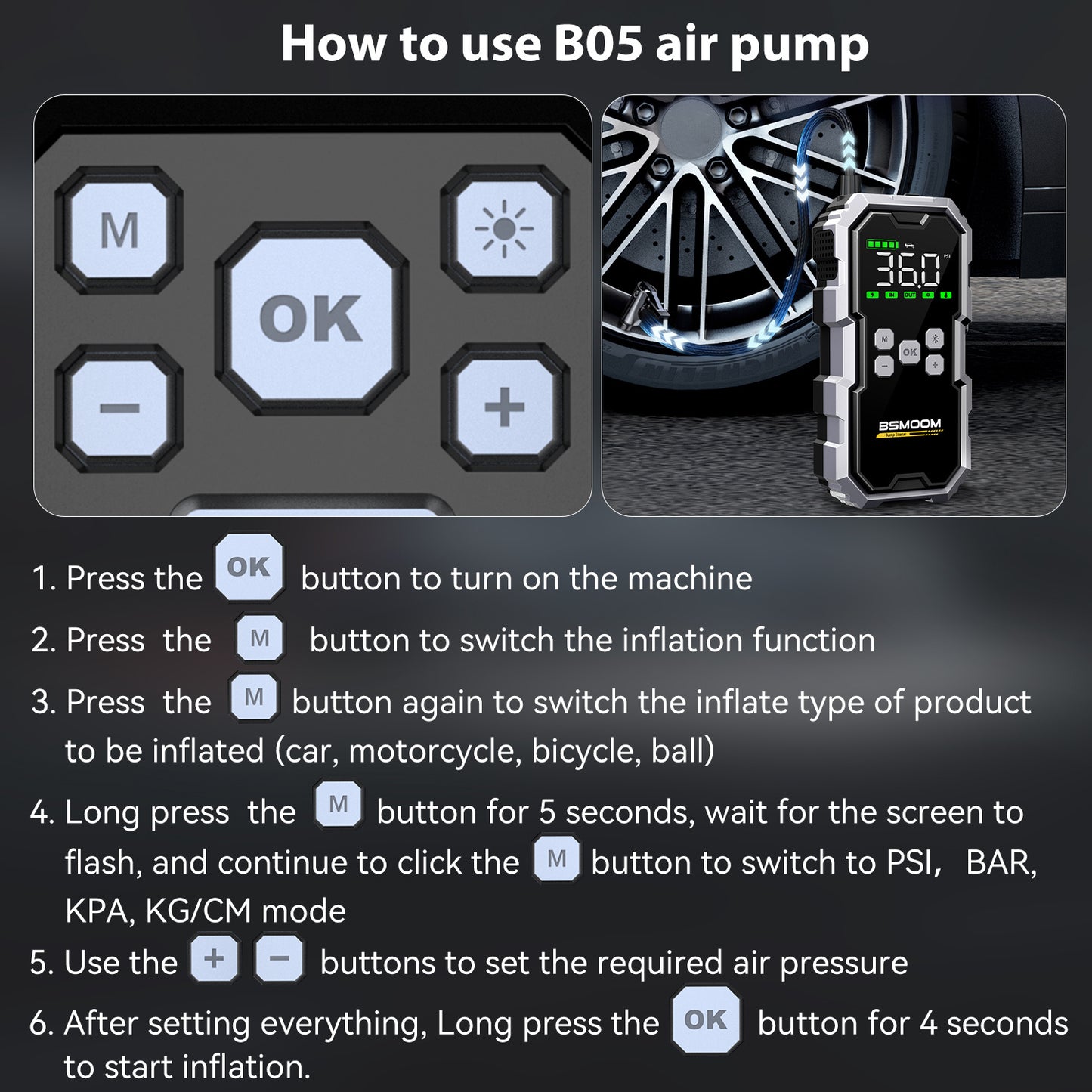 12V Car Jump Starter 9000A Peak Auto Battery Booster Pack Power Bank 21800mAh/26800mAh, Jump Box With LED Light LCD Screen (Up To All Gas Or 10, 0L Diesel Engine)
