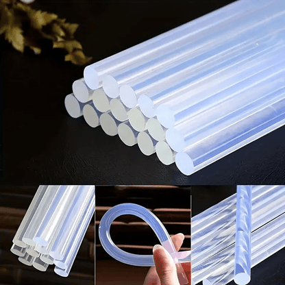 200 ultra-transparent hot melt glue sticks with a size of 7mm * 110mm. Suitable for DIY crafts, woodworking and home decor projects during Christmas and Halloween. Compatible with most hot melt glue guns and craft materials. Transparent glue. Glue