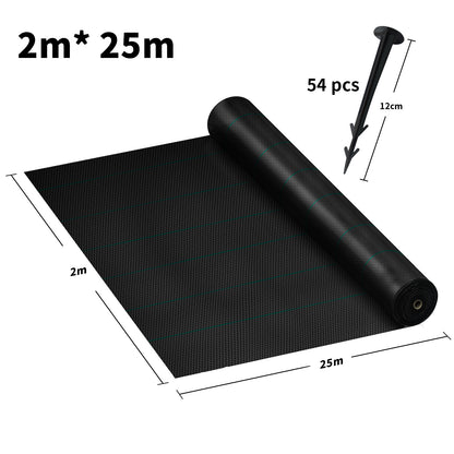 Weed Control Fabric Weed Barrier Fabric Weed Block Fabric Ground Cover Landscape Fabric with Nails And Separation Line Weed Control Membrane