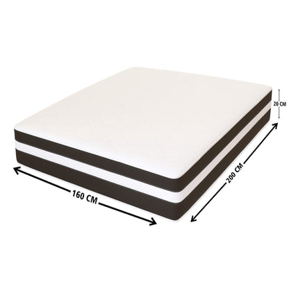 8 Inch Deep Hybrid Spring Mattress Foam-Free – Cooltouch Wave Quilted Cover with 3D AirFlow Border, Soft Medium Firmness, All UK & European Sizes from Shorty to European King