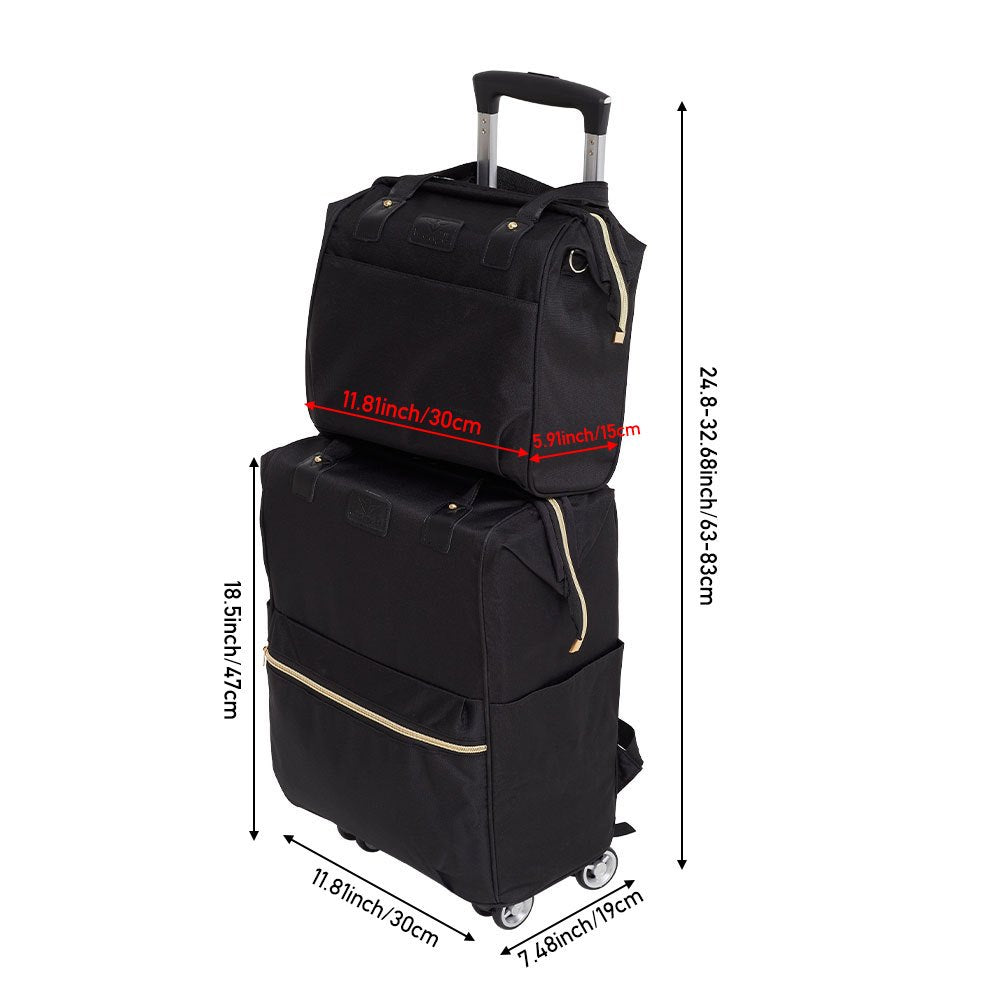2pcs Luggage Set with Spinner Wheels, Suitcase Set, Multifunctional Travel Duffel Bag Combo Perfect for Weekend Getaways, Business Trips, and Vacation Travel Essentials Organization
