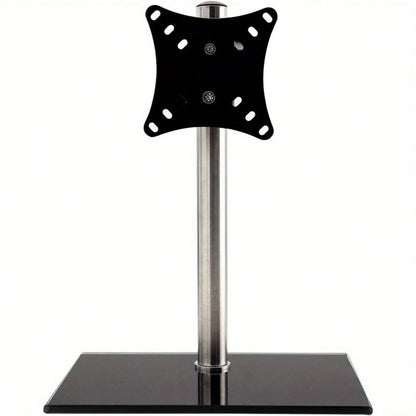 Monitor Stand 13 - 27 Inch Monitor Arm Curved Screen Monitor Mount Tempered Glass Base Monitor Stand Adjustable Ergonomic Pc Monitor Arm