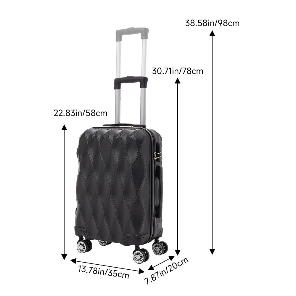 20 Inch Travel Suitcase with Spinner Wheels, Durable Hardshell Carry on Luggage for Business Trips & Weekend Getaways, Lightweight Rolling Luggage for Men & Women, Fashion Luggage