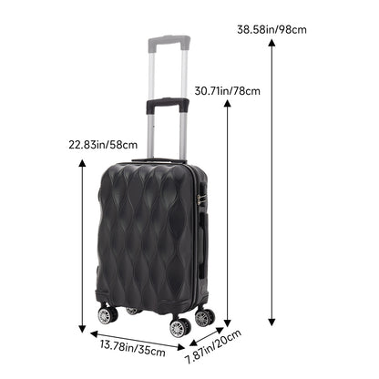 20 Inch Travel Suitcase with Spinner Wheels, Durable Hardshell Carry on Luggage for Business Trips & Weekend Getaways, Lightweight Rolling Luggage for Men & Women, Fashion Luggage