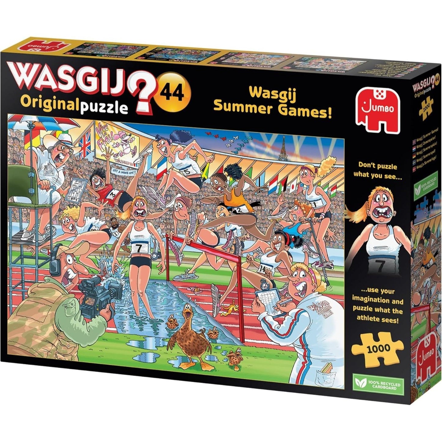 Wasgij Original 44, Summer Games Age 14+! 1000pcs Jigsaw Puzzles for Adults - Fun, Challenging & Brainteasing Adults Jigsaw Puzzle - Uncover the Puzzle - 100% Recycled Cardboard - 1000pcss - Jumbo