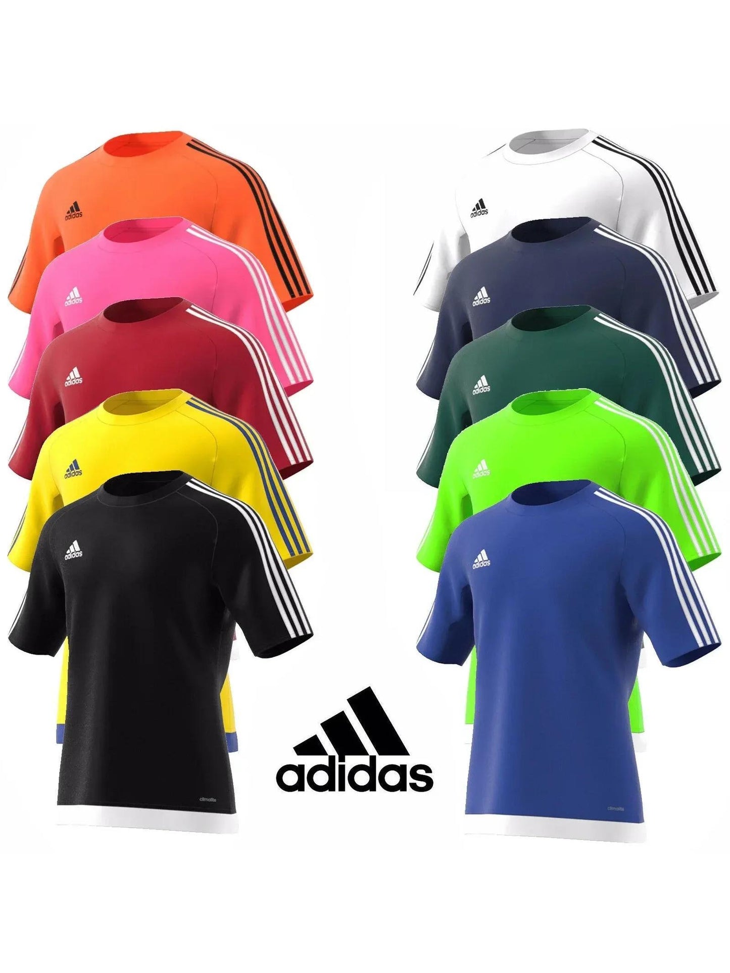Adidas Climalite T Shirt Top Kids Boys Girls Football - Order One Size Larger As Small Fitting - Measure Chest & Check Against Attached 'Size Guide.'