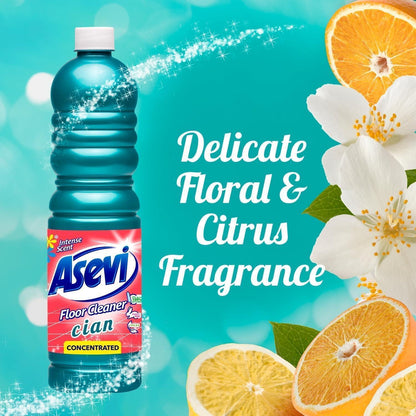 Asevi Floor Cleaner 7 Piece Spanish Cleaning Products Bundle, Concentrated Floor Cleaner Dirt Remover, Multi Surface Cleaner for Home Office Bathroom Toilet Kitchen Any Room, Fresh Scent 1L Each