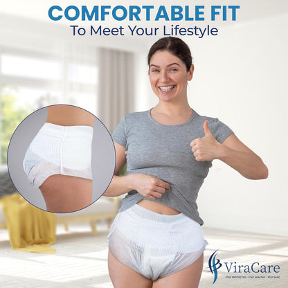 12 x Super Plus Absorbent Pants Women & Men | Adults Nappies | Advanced Absorption and Soft-Stretch Waistband | Adults Pull Up Pants | Waist Size Medium 65-135 cm | (1 Pack of 12)