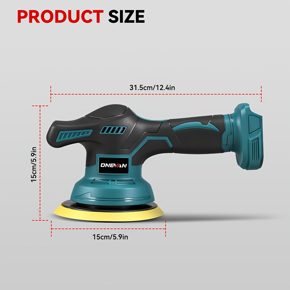 ONEVAN Cordless Car Polisher, 6-Speed Variable Speed Car Polisher with Polishing and Waxing Functions, Car Polisher Buffer, Suitable for Car Polishing and Home/Industrial Cleaning