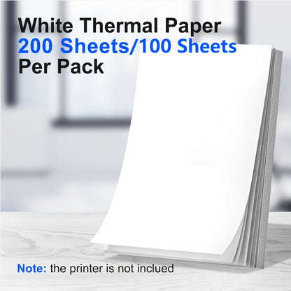 21.59 X 27.94 cm US Letter Thermal Paper for D810 And Other Letter Portable Printer, Ink-Free Printing, Long-Lasting Print, Multipurpose Thermal Paper for Picture, Homework, Contrac, 100/200 Sheets