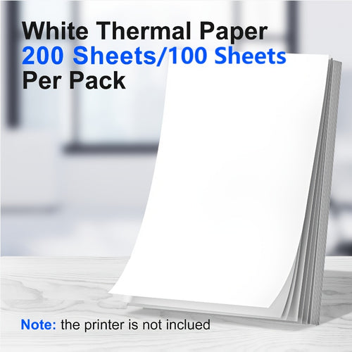 21.59 X 27.94 cm US Letter Thermal Paper for D810 And Other Letter Portable Printer, Ink-Free Printing, Long-Lasting Print, Multipurpose Thermal Paper for Picture, Homework, Contrac, 100/200 Sheets