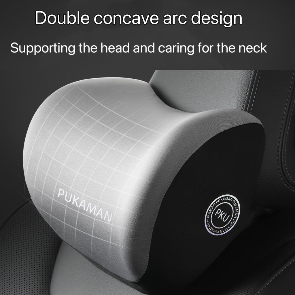Car Headrest & Lumbar Cushion Set | All Season Comfort Upgrade | Ergonomic Fit Design | High-Density Foam Filling | Comfortable for Long Drives | Includes 1 Headrest + 1 Lumbar Cushion