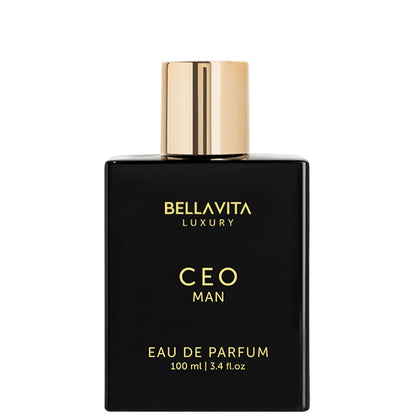BellaVita CEO Man Eau de Parfum 100ml Long-Lasting Mens Cologne Citrus Lavender Woody Amber Signature Fragrance Aftershave Gift for Him