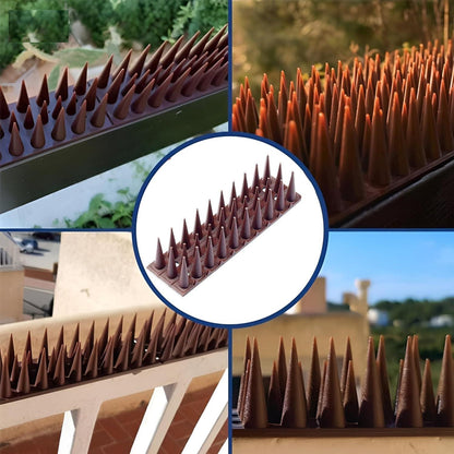 9-Pack Heavy-Duty Bird & Cat Spikes - Outdoor Anti-Climb Fence spikes, Easy Installation No Tools Needed, Weatherproof for Balcony, Patio, Garden, Rooftop - Non-Toxic Animal Deterrent, Patio Security, Durable Strip, Reliable Protection, Pest Control, Prop